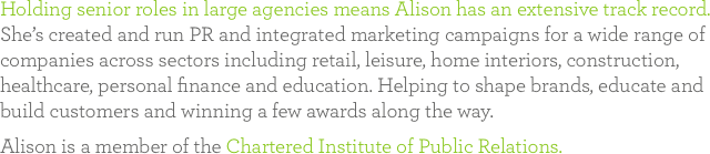 Holding senior roles in large